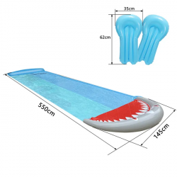 Toboggan aquatique en PVC, jouet pour pelouse d'été, 5,5 x 1,45 m